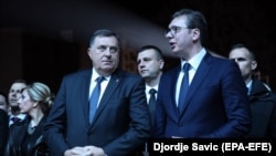 Milorad Dodik, član Predsjedništva BiH i Aleksandar Vučić, predsjednik Srbije
