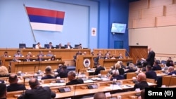 Національна скупщина Республіки Сербської обговорює обрання виконуючої обов'язки президента Ани Трішіч Бабич, Баня-Лука, 18 жовтня 2025 року