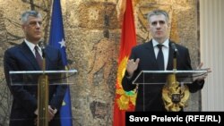 Hašim Tači i Igor Lukšić, Podgorica, 17. januar