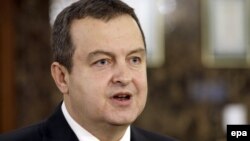 Голова ОБСЄ, сербський міністр закордонних справ Івіца Дачич під час переговорів у Мінську. 21 липня 2015 року