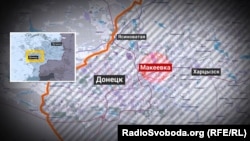 Макіївка на мапі окупованої частини Донецької області