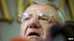 Vojislav Šešelj na konferenciji za medije u Beogradu, 31. ožujka, 2016.