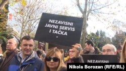 Protest za zaštitu Javnog servisa u Crnoj Gori