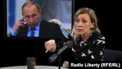 Мария Захарова в студии Радио Свобода