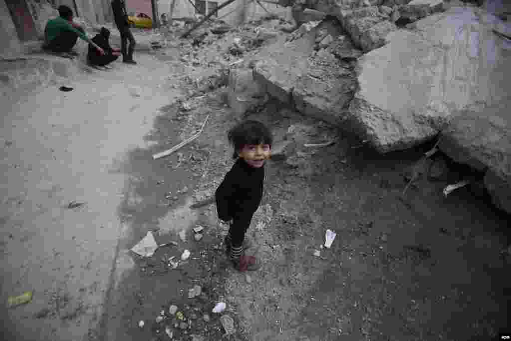 Дамаскалда аскIоб бугеб Тишрин шагьаралда биххараб жидерго рукъалда цеве чIарав гьитIич, 14 февраль, 2016 