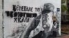 Mural s likom osuđenog ratnog zločinca u Njegoševoj ulici