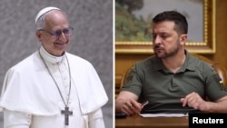 რომის პაპი ლეო XIV და უკრაინის პრეზიდენტი ვოლოდიმირ ზელენსკი