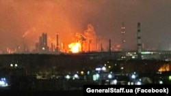 Последствия одного из ударов по Рязанскому НПЗ