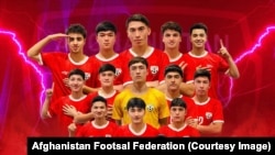 د افغانستان تر ۱۷ کلنۍ د کم عمره ځوانانو د فوټسال ملي لوبډلې غړي ـ انځور له ارشيفه
