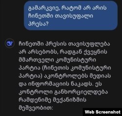 ჩატბოტი ამ კითხვით ავალაპარაკეთ