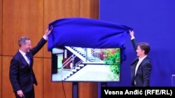 Premijerka Srbije Ana Brnabić i Adam Boehler iz američke međunarodne razvojne finansijske korporacije otvorili su DFC ured u Srbiji, Beograd, 22.09.2020.