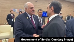 Potpredsednik Vlade Srbije Aleksandar Vulin sa predsednikom Belorusije Aleksandrom Lukašenkom na samitu BIRKS-a u ruskom Kazanju u oktobru 2024.
