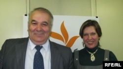 Олег Лукашук та Ксенія Ляпіна у студії Радіо Свобода