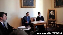 Aleksandar Vučić i poglavar SPC Irinej