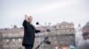 Mađarski premijer Viktor Orban u Budimpešti se obraća pristalicama