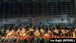 Mesto pogibije 15 ljudi na Železničkoj stanici, Novi Sad, Srbija, 31. januar 2025.