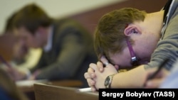 Студент во время сессии