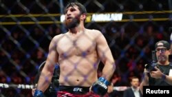 Магомед Анкалаев, Лас-Вегас, США, 8 марта 2025 года (ФОТО: Stephen R. Sylvanie-Imagn Images)