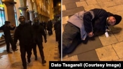 Davit Tsagareli de la serviciul georgian al RFE/RL a fost bătut de poliție.