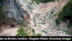 Pripremni radovi na izgradnji hidroelektrane Ulog na rijeci Neretvi.